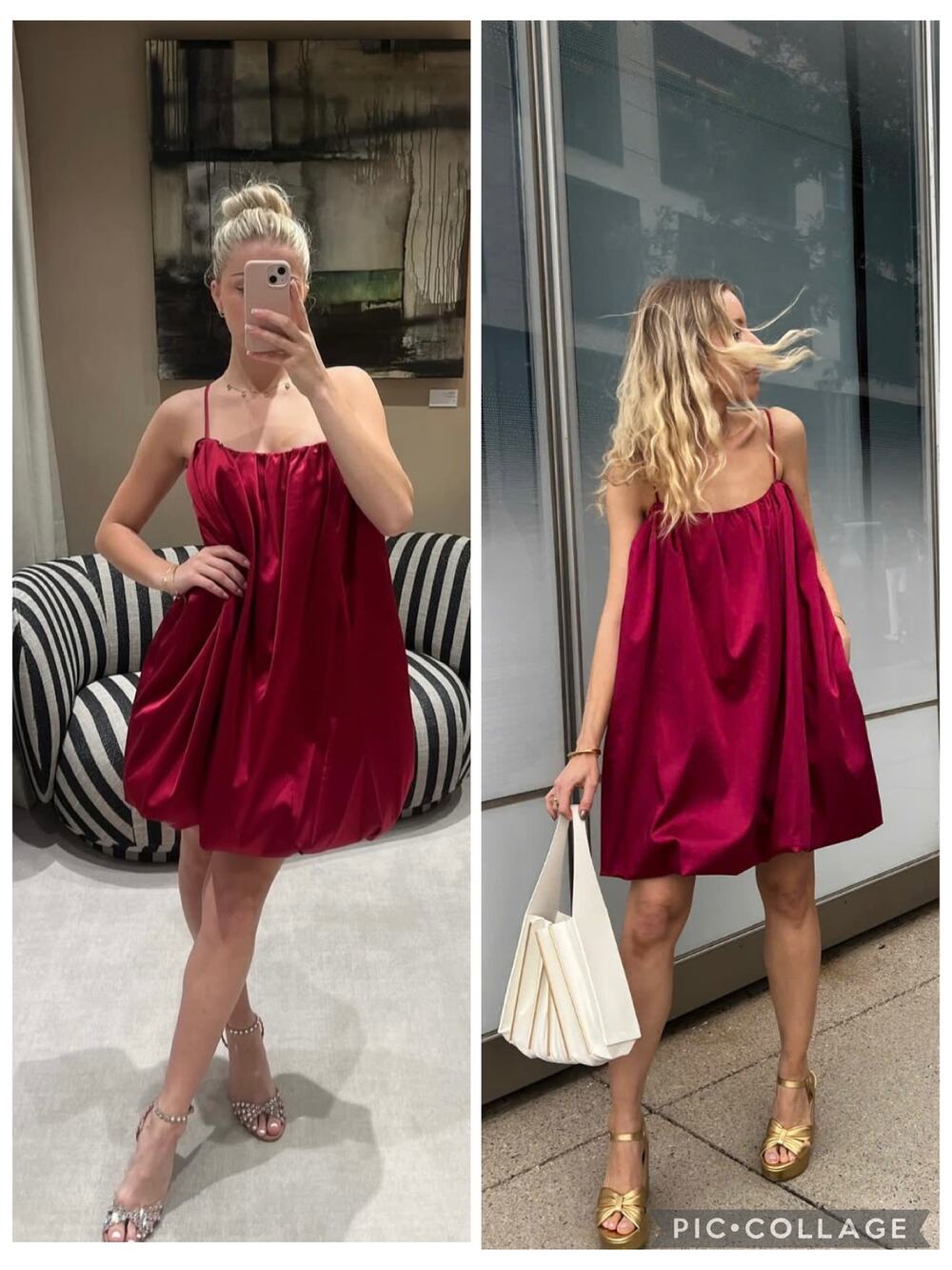 NWT Jonathan Simkhai India Dress Cherry Red Mini Bubble Holiday Cocktail Size 2